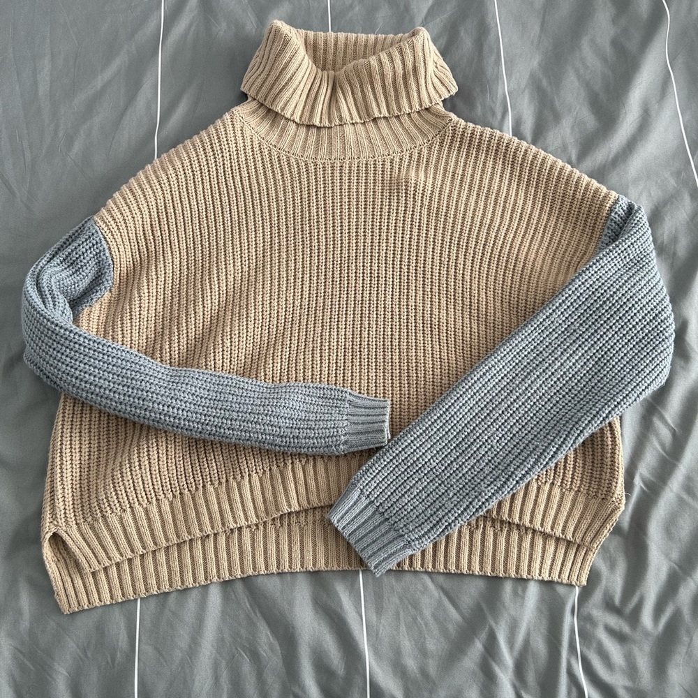 Cropped Turtleneck Sweater